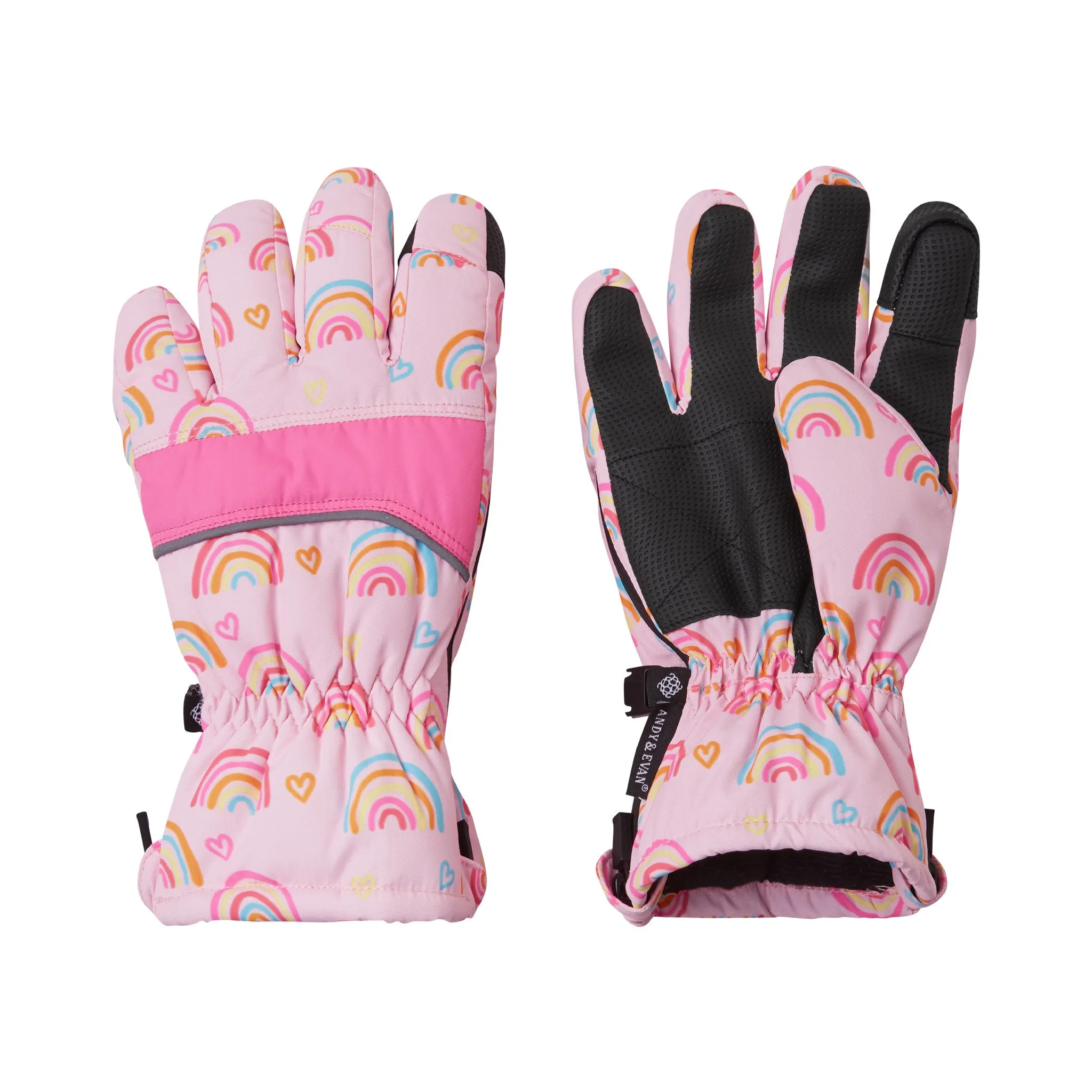 Winter & Ski Glove powered by ZIPGLOVE™ TECHNOLOGY | Pink Rainbows