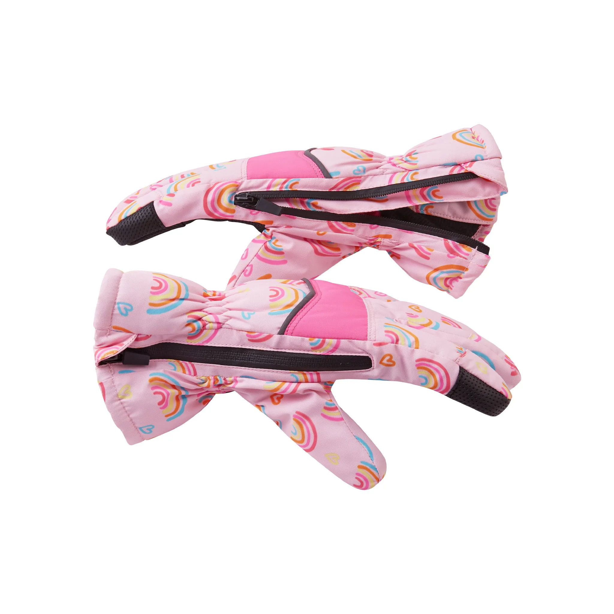 Winter & Ski Glove powered by ZIPGLOVE™ TECHNOLOGY | Pink Rainbows