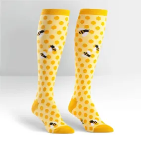 Yellow and Gold Bee's Knees Knee High Socks (Women's)